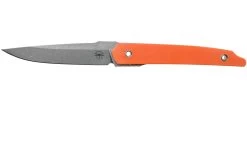 Amare Knives Pocket Peak Fixed, Stonewash Orange G10, Couteau à Lame Fixe
