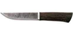 Autine Damascus Bushcrafter, Wengé, Fourreau RH Brun, Couteau Bushcraft
