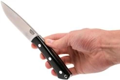 Bark River Fox River CPM 3V, Black Canvas Micarta, No Loop -Célèbre Couteaux Magasin BRK01 123BRKC LR 06 bark river brk01 123brkc lr 06