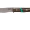 Bark River Ultra-Lite Bushcrafter CPM 3V Zericote, Jade Malachite Spacer, Black Liners, Mosaic Pins -Célèbre Couteaux Magasin BRK06 023ZE JMS BL MP 01 barkriver