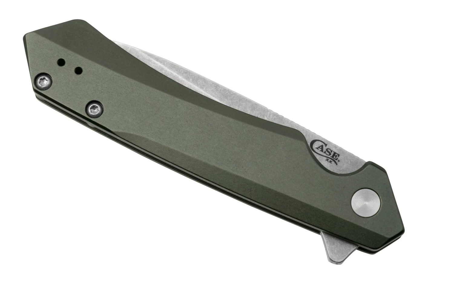 Case Kinzua Spearpoint, OD Green Anodized Aluminum, S35VN, 64659 Couteau De Poche 8 Case Kinzua Spearpoint, OD Green Anodized Aluminum, S35VN, 64659 Couteau De Poche – Image 6