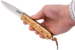 Casström Woodsman Knife Curly Birch, K720 Scandi Grind 10824 Avec Pierre à Feu -Célèbre Couteaux Magasin CM10824 06 casstrom cm10824 06