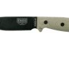 ESEE Model 4 Black Blade 3D Green Canvas Micarta Couteau De Survie 4PB-017 étui Noir + Clip De Poche