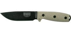ESEE Model 4 Black Blade 3D Green Canvas Micarta Couteau De Survie 4PB-017 étui Noir + Clip De Poche