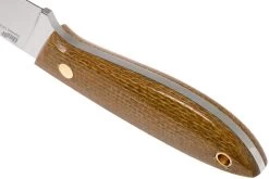 Brisa Bobtail 80 Mustard Micarta Handle, 12C27, étui En Cuir 9952 -Célèbre Couteaux Magasin ENZ 9952 04 enzo knives