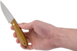 Brisa Bobtail 80 Mustard Micarta Handle, 12C27, étui En Cuir 9952 -Célèbre Couteaux Magasin ENZ 9952 06 enzo knives