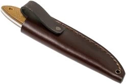 Brisa Bobtail 80 Mustard Micarta Handle, 12C27, étui En Cuir 9952 -Célèbre Couteaux Magasin ENZ 9952 08 enzo knives