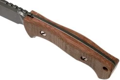 Rick Hinderer Ranch Bowie Natural Canvas Micarta, Battle Black, Couteau Bowie -Célèbre Couteaux Magasin HRK TRB BB NM 05 rick hinderer knives