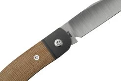 Jack Wolf Javelina Jack, JAVEL-01-NAT, Natural Canvas Micarta, Couteau De Poche Slipjoint -Célèbre Couteaux Magasin JW JAVEL 01 NAT 05 jackwolf