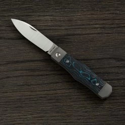 Jack Wolf Vampire Jack VAMPI-01-CCPB CamoCarbon Pacific Blue Couteau De Poche Slipjoint