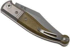 LionSteel Gitano Green Canvas Micarta GT01 CVG Couteau De Poche, Gudy Van Poppel Design -Célèbre Couteaux Magasin LI GT01 CVG 04 lionsteel