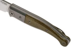 LionSteel Gitano Green Canvas Micarta GT01 CVG Couteau De Poche, Gudy Van Poppel Design -Célèbre Couteaux Magasin LI GT01 CVG 07 lionsteel
