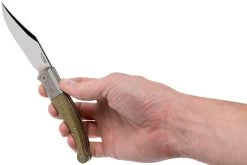 LionSteel Gitano Green Canvas Micarta GT01 CVG Couteau De Poche, Gudy Van Poppel Design -Célèbre Couteaux Magasin LI GT01 CVG 08 lionsteel