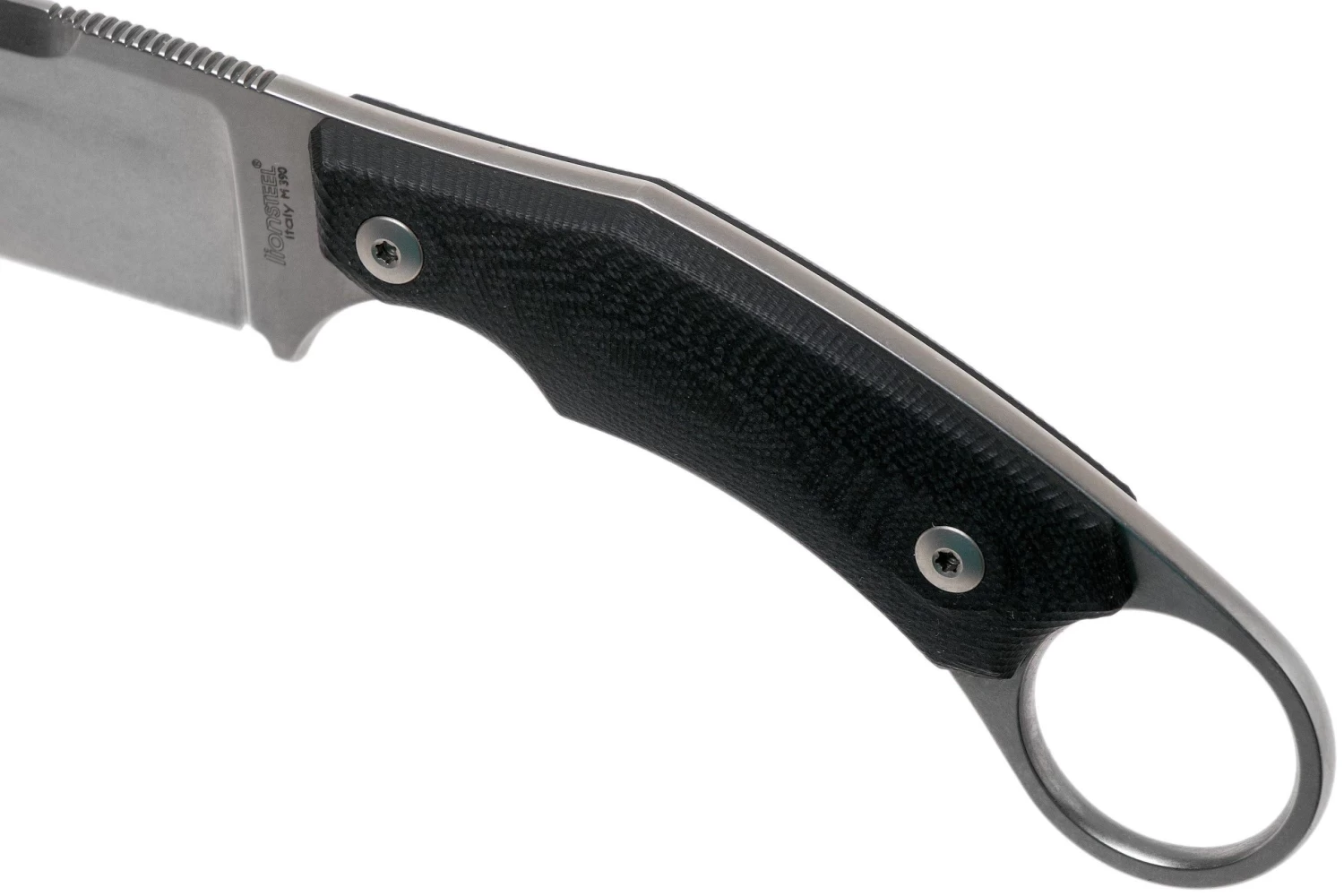 LionSteel H2 Drop Point GBK Black G10 Couteau Fixe, Tommaso Rumici Design 7 LionSteel H2 Drop Point GBK Black G10 Couteau Fixe, Tommaso Rumici Design – Image 5