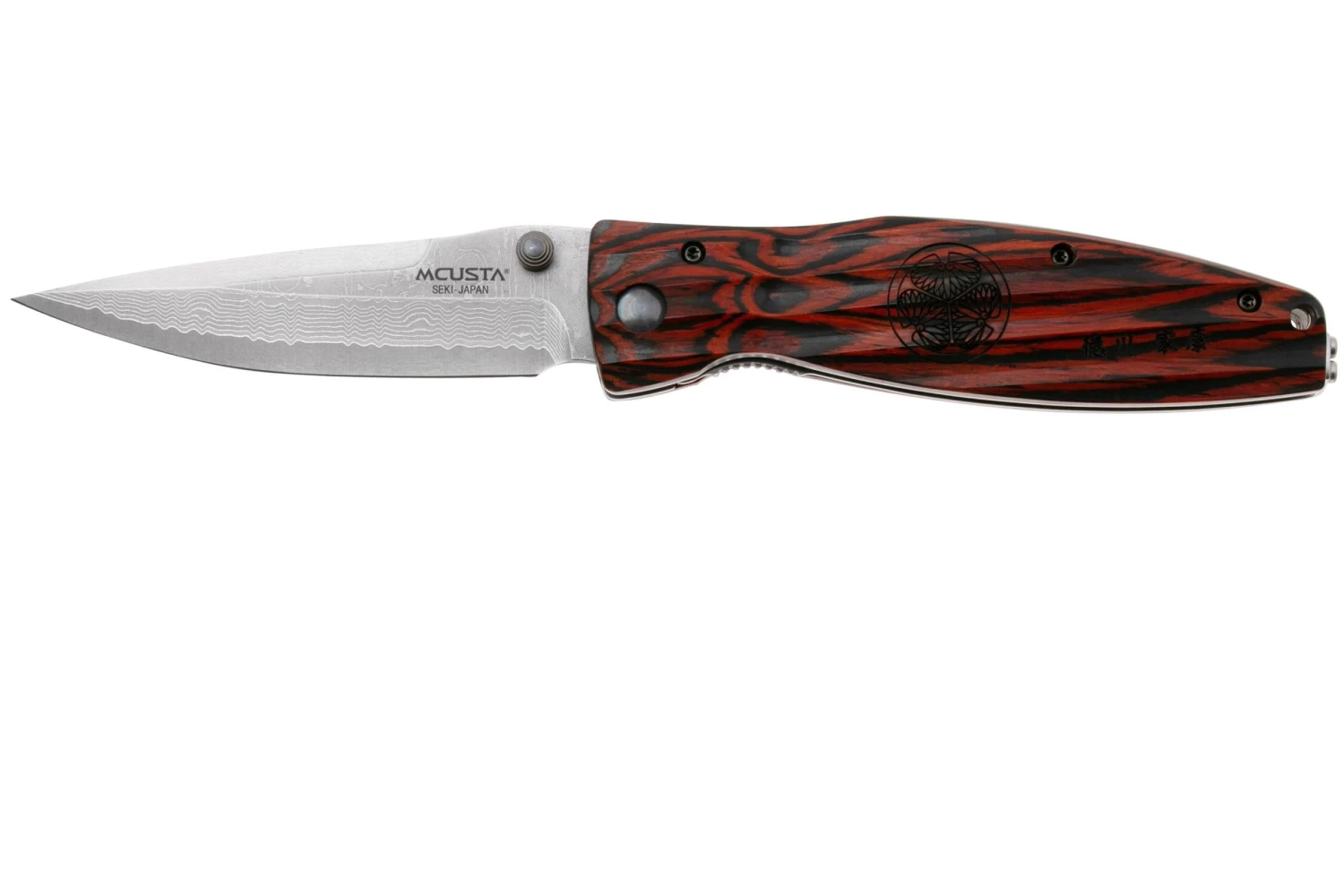 Mcusta MC-0183D Sengoku Tokugawa Ieyasu, Red Pakkawood Handle, Couteau De Gentleman 3 Mcusta MC-0183D Sengoku Tokugawa Ieyasu, Red Pakkawood Handle, Couteau De Gentleman