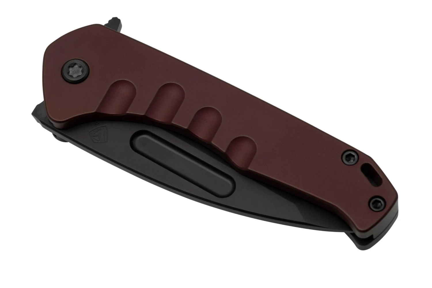 Medford Swift FL Flipper, S45VN PVD Tanto Blade, Red Handle, PVD Spring Hardware Clip Couteau De Poche 8 Medford Swift FL Flipper, S45VN PVD Tanto Blade, Red Handle, PVD Spring Hardware Clip Couteau De Poche – Image 6