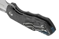 MKM Isonzo FX03M-3CM Clip Point Marble Carbon Fiber, Couteau De Poche, Jesper Voxnaes Design -Célèbre Couteaux Magasin MMK FX03M 3CM 04 mkm