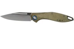 MKM Fara MY01-GC Green Micarta Couteau De Poche, Lucas Burnley Design