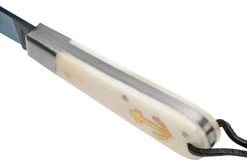 Otter Anchor Knife SET 173 KN Large Blued Carbon, Bone, Brass Anchor, Leather Strap Couteau De Poche -Célèbre Couteaux Magasin ORSET173KN 06 otter