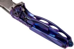 Rike Mini Hummingbird Couteau De Poche Damascus, Bleu -Célèbre Couteaux Magasin RKMINI BL 05 rike knives mini hummingbird rkmini bl 05