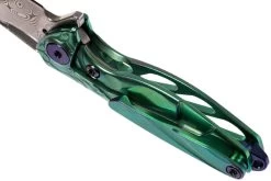 Rike Mini Hummingbird Couteau De Poche Damascus, Vert -Célèbre Couteaux Magasin RKMINI GR 05 rike knives mini hummingbird rkmini gr 05