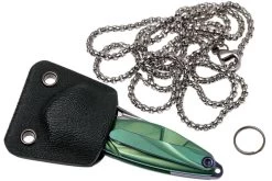 Rike Mini Hummingbird Couteau De Poche Damascus, Vert -Célèbre Couteaux Magasin RKMINI GR 09 rike knives mini hummingbird rkmini gr 09