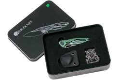 Rike Mini Hummingbird Couteau De Poche Damascus, Vert -Célèbre Couteaux Magasin RKMINI GR 10 rike knives mini hummingbird rkmini gr 10