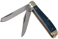 Rough Ryder Mini Trapper Denim RR2187 Carbon Couteau De Poche Slipjoint