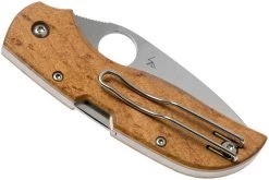 Spyderco Chaparral Birdseye Maple Wood C152WDP Couteau De Poche -Célèbre Couteaux Magasin SPC152WDP 04 spyderco