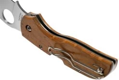 Spyderco Chaparral Birdseye Maple Wood C152WDP Couteau De Poche -Célèbre Couteaux Magasin SPC152WDP 05 spyderco