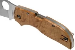 Spyderco Chaparral Birdseye Maple Wood C152WDP Couteau De Poche -Célèbre Couteaux Magasin SPC152WDP 07 spyderco