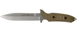 Viper Fearless VT4018CG Sleipner Stonewashed, Green Canvas Micarta, Couteau Fixe, Rumici Design