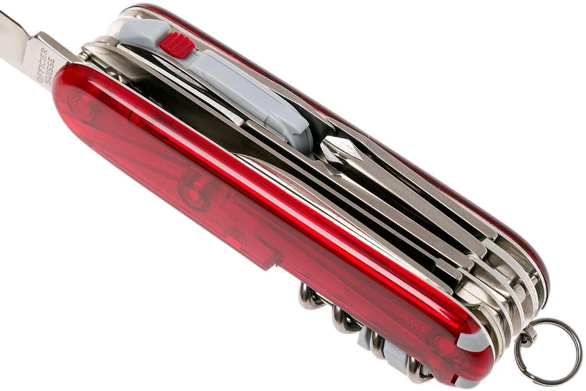 Victorinox Huntsman Lite Rouge Transparent 1.7915.T Couteau Suisse 6 Victorinox Huntsman Lite Rouge Transparent 1.7915.T Couteau Suisse – Image 4