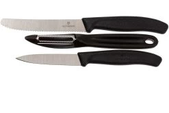 Victorinox SwissClassic Couteaux à Légumes Noir, Ensemble De 3, 6.7113.31
