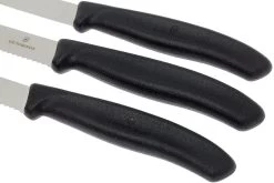 Victorinox SwissClassic Couteaux à Légumes Noir, Set De 3, 6.7113.3 -Célèbre Couteaux Magasin VT6 7113 3 03 victorinox groentemesset vt6 7113 3 03