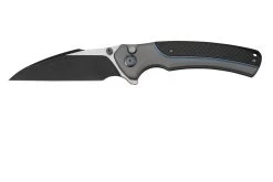 WE Knife Ziffius, WE22024A-1 Limited Edition, Integral Twill Carbonfiber Spacer, CPM 20CV Couteau De Poche