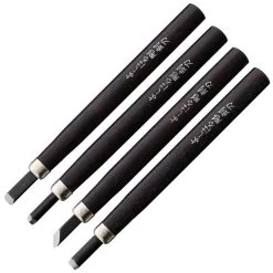 Yoshiharu H-4 Couteaux à Bois Japonais, Set De 4