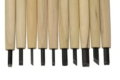 Yoshiharu W-10 Mitomoto Couteaux à Bois Japonais, Set De 10 Avec étui En Tissu 8 Yoshiharu W-10 Mitomoto Couteaux à Bois Japonais, Set De 10 Avec étui En Tissu -Célèbre Couteaux Magasin YSH 016 03 yoshiharu